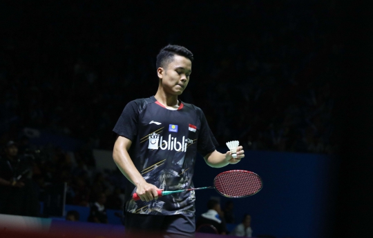 Ekspresi Anthony Ginting Usai Tersingkir di 16 Besar Indonesia Open 2019