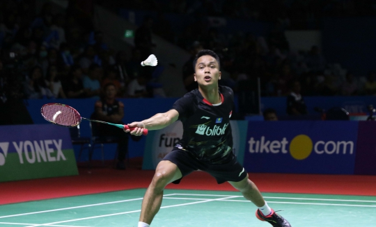 Ekspresi Anthony Ginting Usai Tersingkir di 16 Besar Indonesia Open 2019