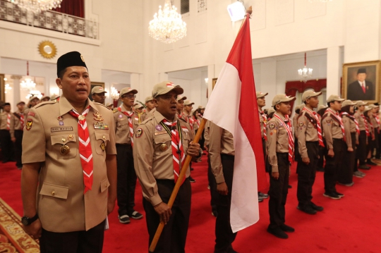 Presiden Jokowi Lepas Kontingen Pramuka ke Virginia