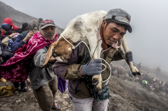 Melihat Ritual Yadnya Kasada Suku Tengger di Gunung Bromo