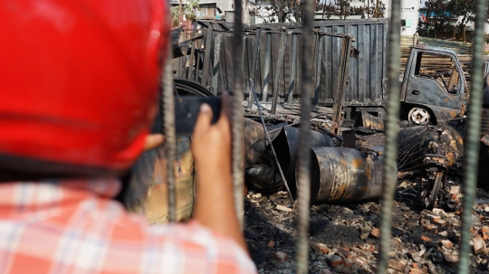 Penampakan Sisa Kebakaran di Pademangan yang Hanguskan Belasan Mobil