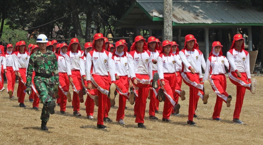 Intip Calon Paskibraka 2019 Latihan Baris-berbaris