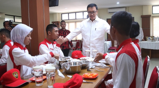 Menpora Tinjau Latihan Calon Paskibraka 2019