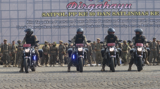 Peringatan HUT Satpol PP dan Satlinmas di Monas