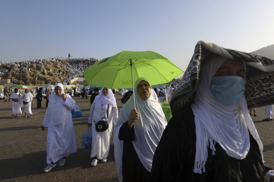 Suasana Jabal Rahmah Dipadati Jemaah Haji