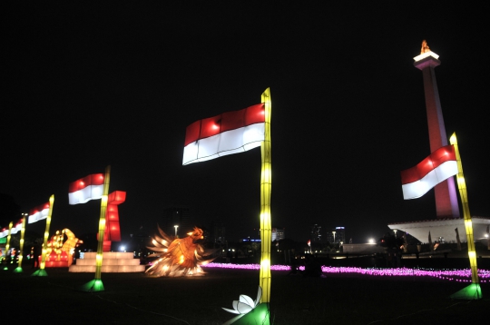 Gemerlap Festival of Light Monas Sambut HUT Kemerdekaan RI