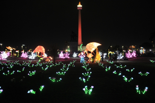 Gemerlap Festival of Light Monas Sambut HUT Kemerdekaan RI