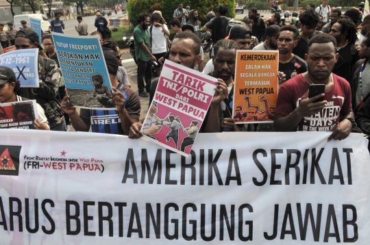 Aksi Pembebasan Papua Barat di Kedubes AS