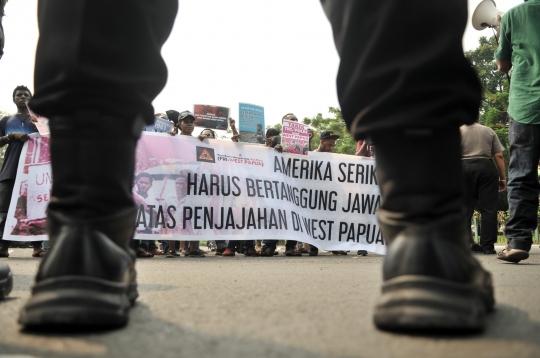 Aksi Pembebasan Papua Barat di Kedubes AS