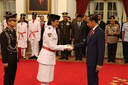 Presiden Jokowi Kukuhkan Paskibraka HUT ke-74 RI