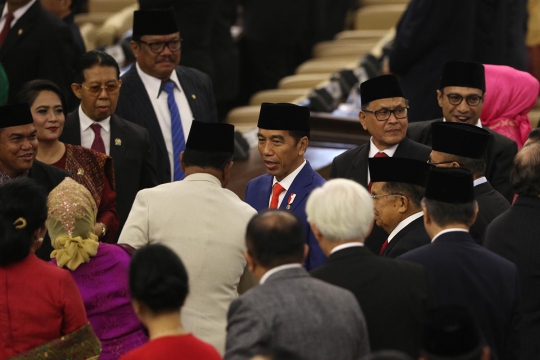 Presiden Jokowi dan Wapres Jusuf Kalla Hadiri Sidang Tahunan MPR