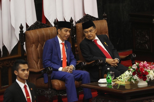 Presiden Jokowi dan Wapres Jusuf Kalla Hadiri Sidang Tahunan MPR