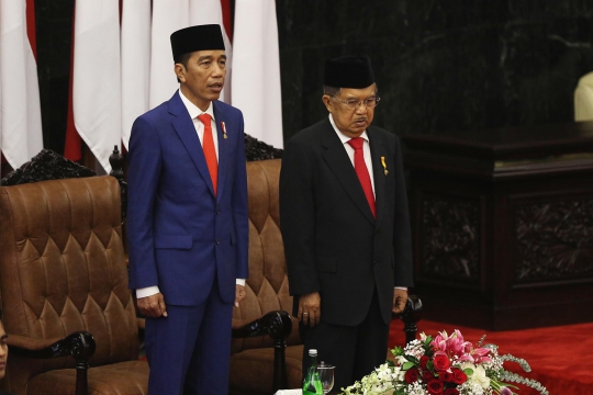 Presiden Jokowi dan Wapres Jusuf Kalla Hadiri Sidang Tahunan MPR