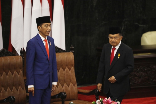 Presiden Jokowi dan Wapres Jusuf Kalla Hadiri Sidang Tahunan MPR