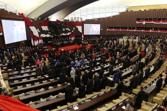 Presiden Jokowi dan Wapres Jusuf Kalla Hadiri Sidang Tahunan MPR