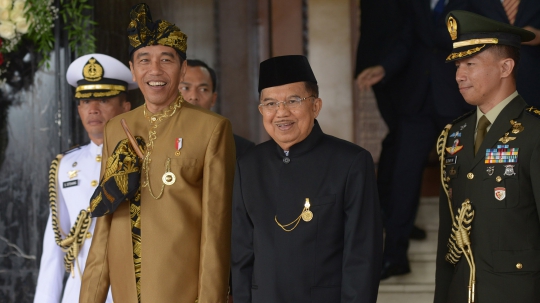 Senyum Jokowi Usai Sampaikan Pidato Kenegaraan