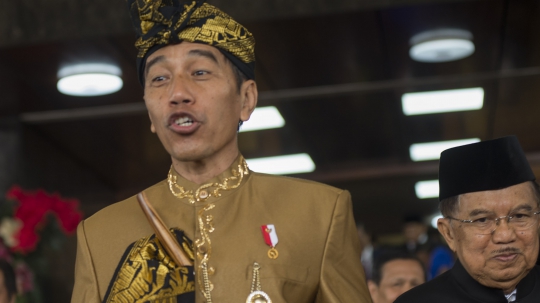 Senyum Jokowi Usai Sampaikan Pidato Kenegaraan