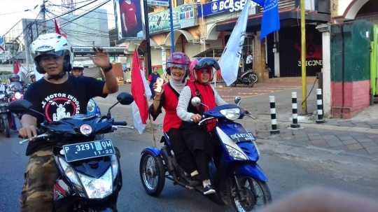 Sambut HUT Kemerdekaan RI, Klub Motor Difabel Pawai Keliling Jember