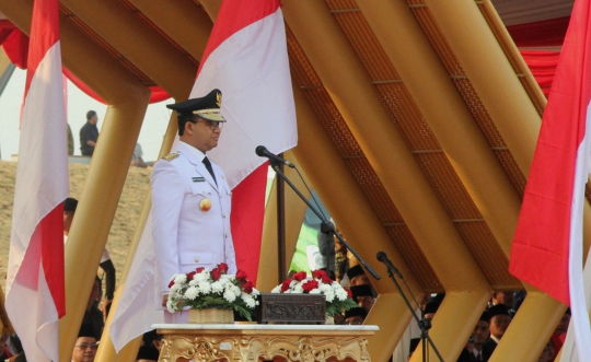 Anies Baswedan Pimpin Upacara HUT RI di Pulau Reklamasi