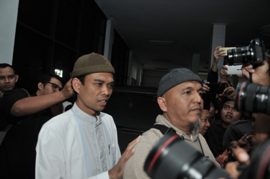 Ekspresi Ustaz Abdul Somad saat Tiba di MUI