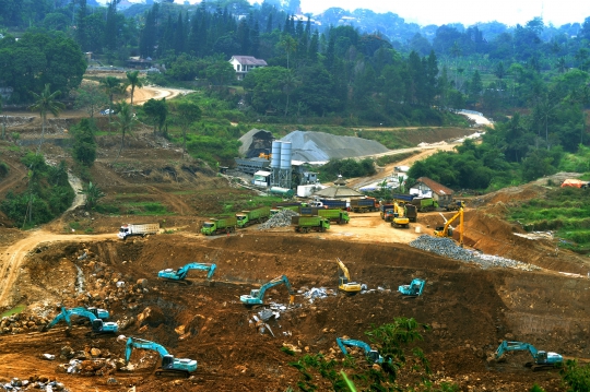 Melihat Progres Pembangunan Bendungan Ciawi