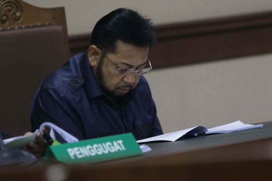 Reaksi Setya Novanto Saat Jalani Sidang PK di PN Jakarta Pusat