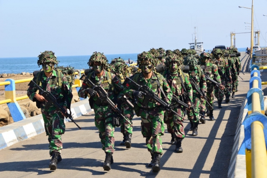 Aksi Prajurit TNI dalam Latihan Gabungan Dharma Yudha 2019