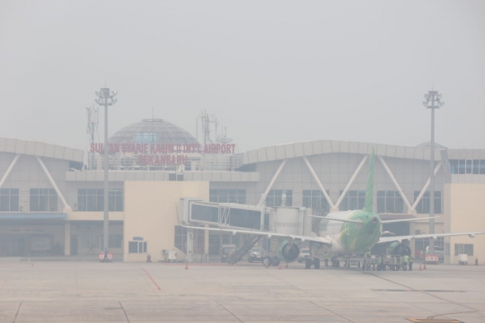 Pantauan Udara Kabut Asap Masih Selimuti Riau