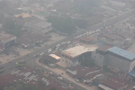 Pantauan Udara Kabut Asap Masih Selimuti Riau