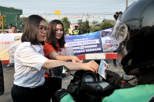 Sosialisasi Keselamatan Berkendara di Perlintasan Sebidang