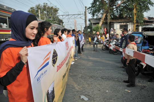 Sosialisasi Keselamatan Berkendara di Perlintasan Sebidang