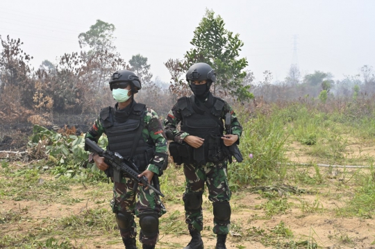 Perjuangan Petugas Terus Padamkan Kebakaran Hutan dan Lahan di Riau