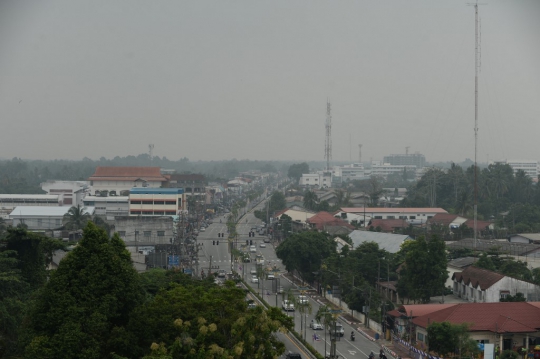 Kondisi Kabut Asap dari Indonesia yang Selimuti Thailand
