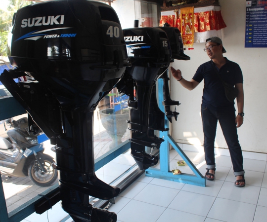 Mengunjungi Bengkel dan Diler Mesin Tempel Kapal Suzuki Marine Terbaik di Bali