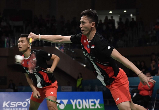 Wajah Semringah Fajar/Rian Saat Juara Korea Open 2019