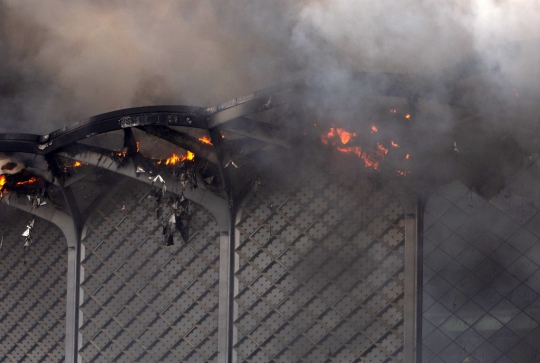 Stasiun Kereta Cepat Terbakar, Asap Hitam Selimuti Langit Arab Saudi