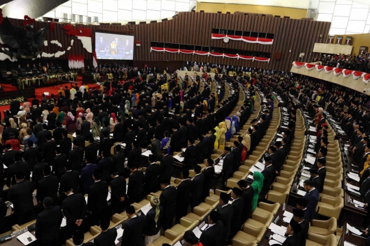 Suasana Pelantikan Anggota DPR dan DPD