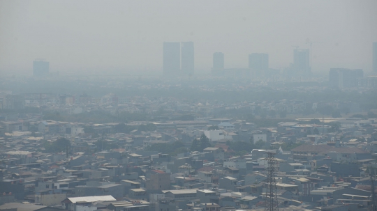 Penampakan Jakarta Diselimuti Udara Tidak Sehat