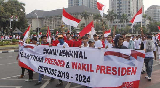 Aksi Kawal Pelantikan Presiden dan Wapres Terpilih