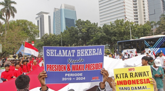 Aksi Kawal Pelantikan Presiden dan Wapres Terpilih