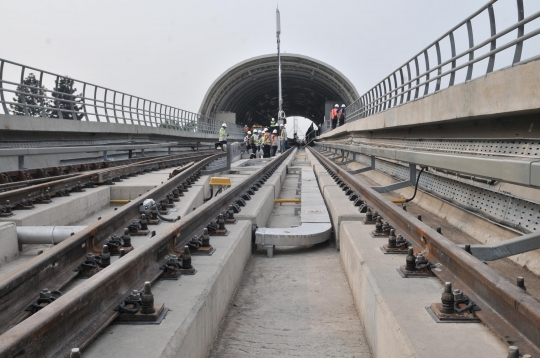 Progres Pembangunan Stasiun LRT Cibubur Capai 60 Persen