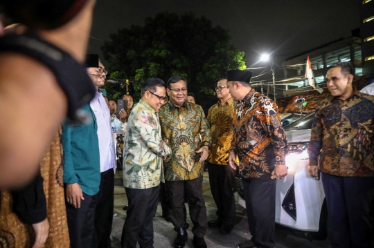 Prabowo Sambangi Cak Imin di DPP PKB