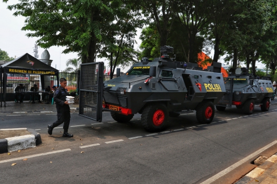 Penjagaan di DPR Jelang Pelantikan Presiden dan Wakil Presiden