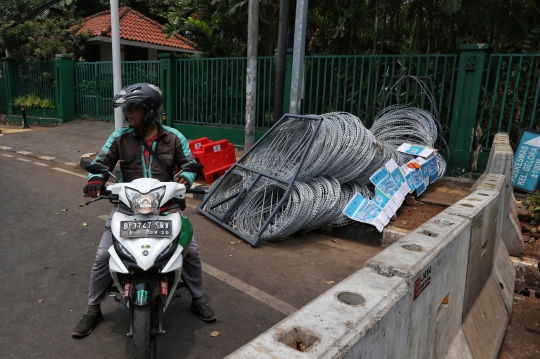 Penjagaan di DPR Jelang Pelantikan Presiden dan Wakil Presiden