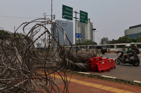 Penjagaan di DPR Jelang Pelantikan Presiden dan Wakil Presiden