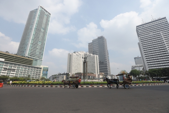 CFD Ditiadakan, Begini Bundaran HI di Tengah Suasana Pelantikan Presiden