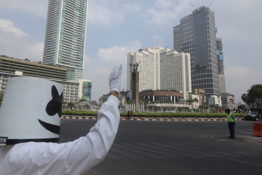 CFD Ditiadakan, Begini Bundaran HI di Tengah Suasana Pelantikan Presiden