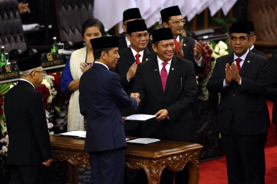 Momen Jokowi Saat Ucap Sumpah Jabatan Presiden Periode Kedua