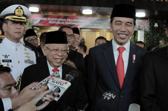 Semringah Jokowi-Ma'ruf Resmi Jadi Presiden dan Wapres 2019-2024