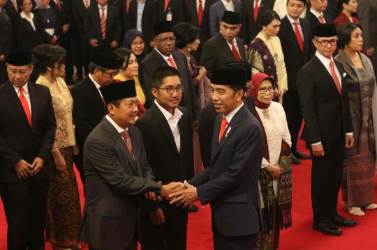 Suasana Pelantikan Wakil Menteri Kabinet Indonesia Maju oleh Jokowi